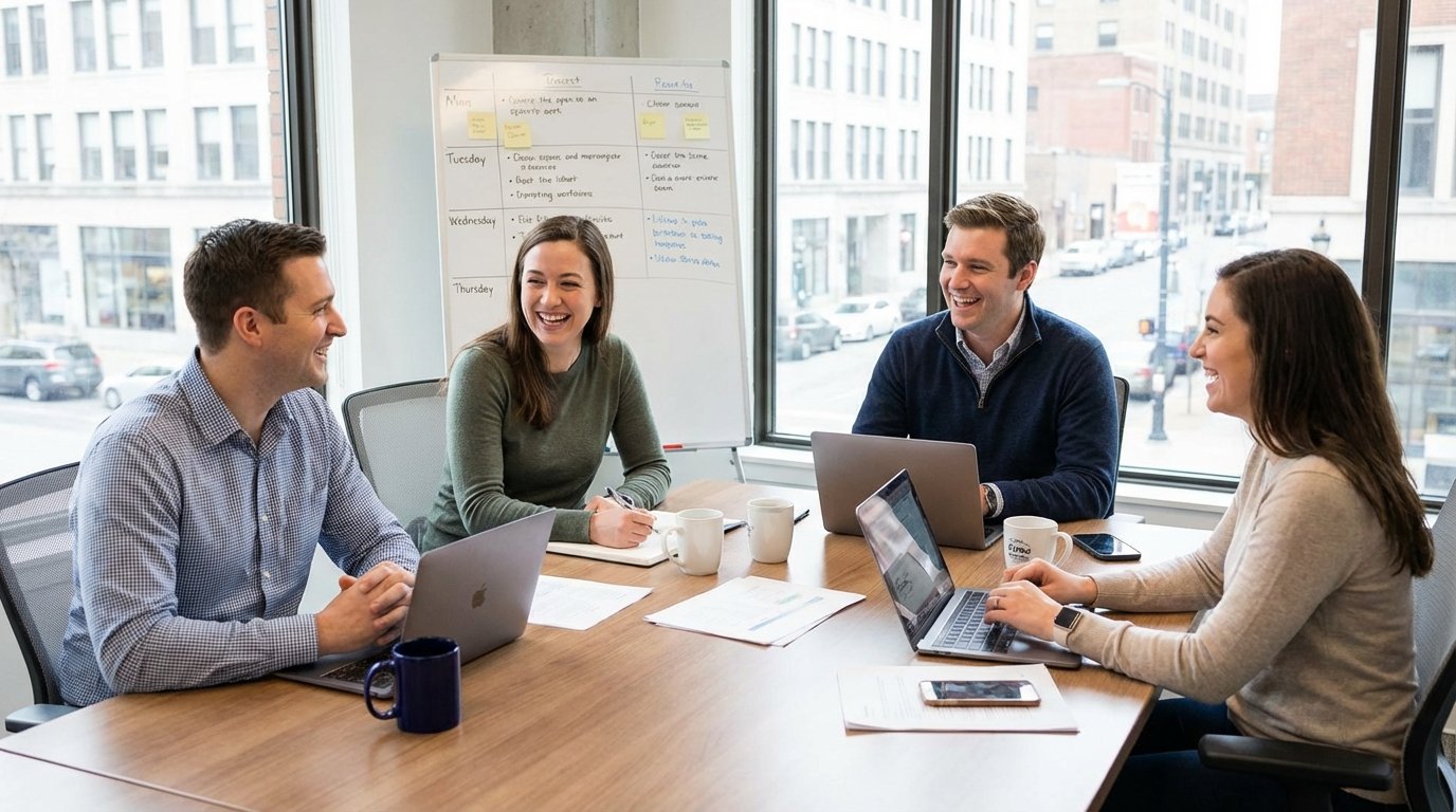 Profesionales trabajando