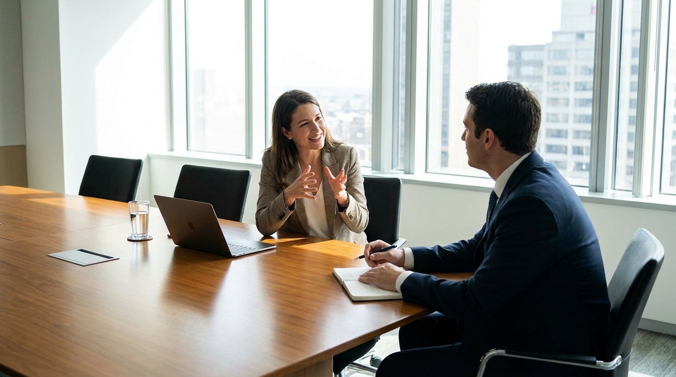 Profesionales charlando